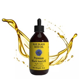 Buie Black Seed Oil 8 Oz – 100% Pure Nigella Sativa with 4% Thymoquinone – 2 Bottles with Dropper for Health, Skin, and Hair Care