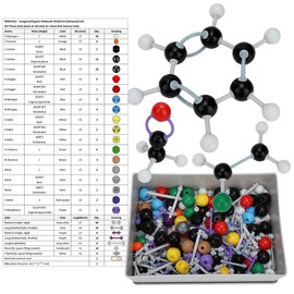 Wakects Molecular Model, 267 Pieces Molecular Organic Anorganic Biochemistry Structure Kit, for Teachers, Students, Chemistry Lessons