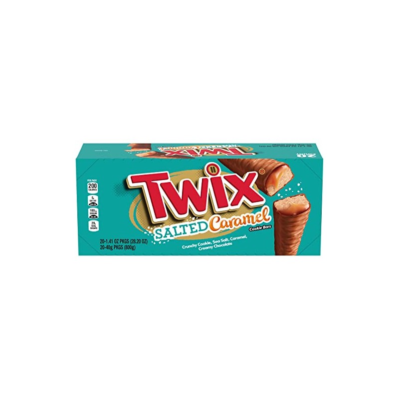 TWIX Full Size Salted Caramel Chocolate Cookie Bars, 28.2oz/20ct
