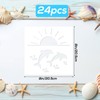 Tinoaly 24pcs Summer Stencils for Painting, 8x8in Reusable Beach Ocean