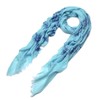 TrendsBlue Elegant Viscose Cross Floral Frayed End Scarf Wrap, Light