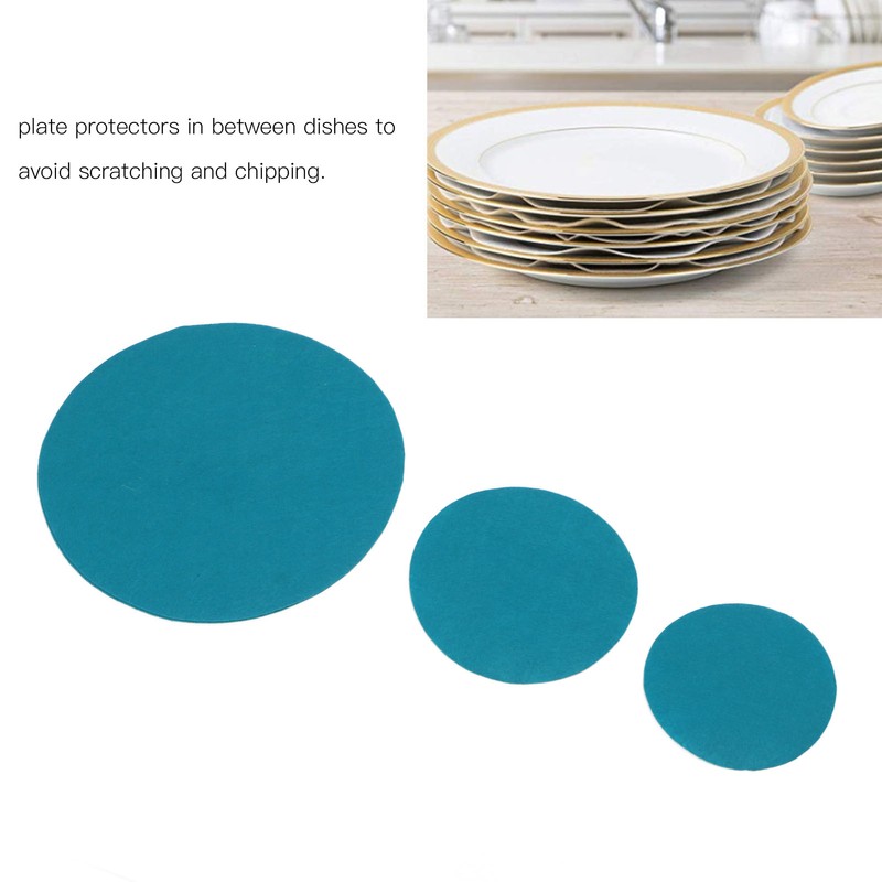 48Pcs Felt Plate Dividers 3 Sizes Thick Soft Washable Foldable