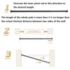 1 Piece Stainless Steel Curtain Rod Without Drilling, Adjustable Telescopic