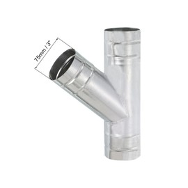 PATIKIL 3 Inch 3 Way Duct Splitter, Y Connector Air Vent Duct Hose Exhaust Pipe Adapter Joint for Dryer Exhaust Fan Vent Systems HVAC