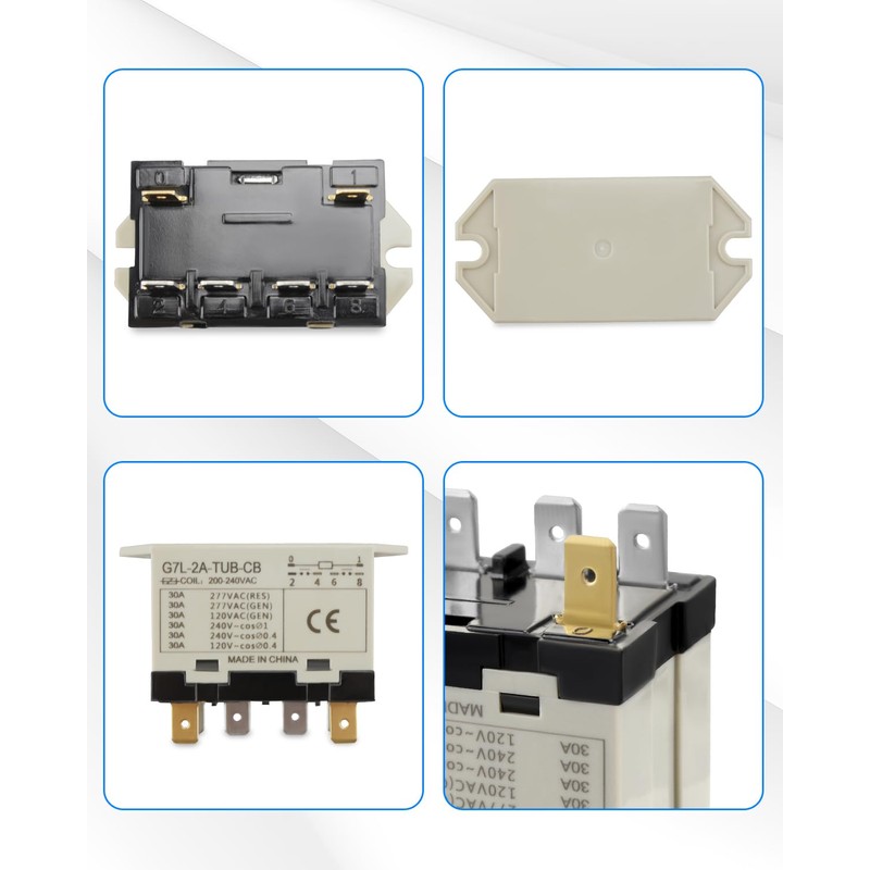 G7L-2A-TUB-CB Power Relay 6 Pins 30A DPST Normally Open Contacts