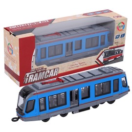 1:90 Children Alloy Simulation Car Model Kid Pull Back Car Toy Decoration with Sound Light(Blue )