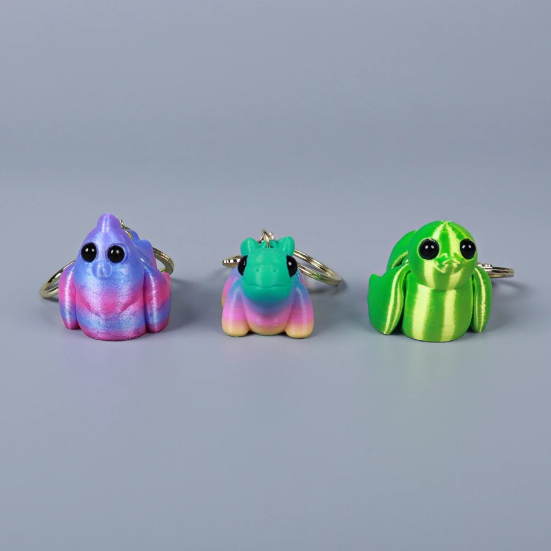 Vashine 3D Printed Friendly Materials Joint Moving Flexible Crystal Keychain