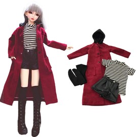 rakulifey Doll Clothes 1/3 Doll Clothes Set of 4 Gift (1/3 Doll Clothes)