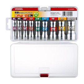 Vessel SL209PS Rigid Forged Semi Long Socket Set of 9