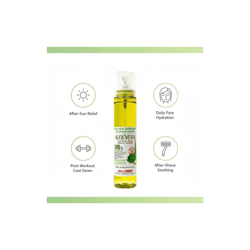 BioMiracle Organic Aloe Vera Mist - Soothing Hydration Spray