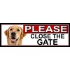 SHAWPRINT Golden Retriever PLEASE CLOSE THE GATE METAL GATE SIGN