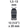 wolfcraft Keyless Drill Chuck, Impact Drill-Resistant I 2606000 I Span