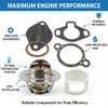 Qonsy 807252Q5 Thermostat Kit for MerCruiser V6 V8 4.3L 5.0L