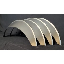 Lemon Hill Avenue Universal Metal Fender Flares Style 4:  3.5" Wide, 4-piece set (hand-made)