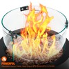 Onlyfire Tabletop Gas Fire Pit with Glass Wind Guard and