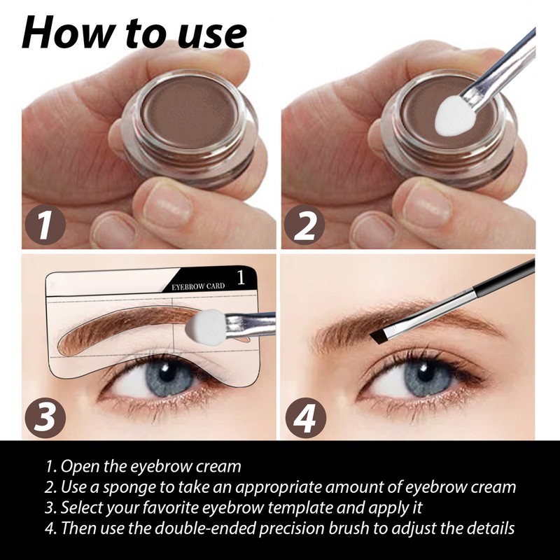 Brow Stamp Trio Kit Waterproof Long Lasting Silky Matte Makeup