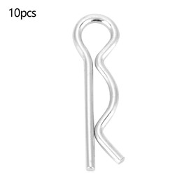 Akozon R Clips Splint Securing Pin Mounting Clip Bright Galvanised 4 Sizes (2.5 x 45 mm, 10 Pieces)