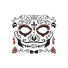 For Men Face Sticker Dia de los Muertos