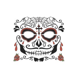 For Men Face Sticker Dia de los Muertos