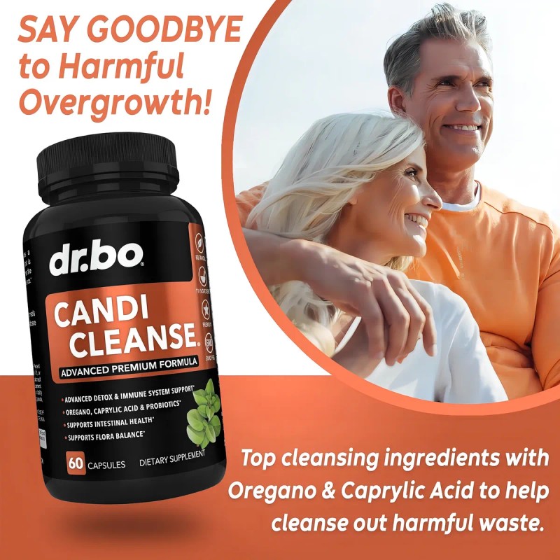 Suplemento Candida Cleanse Dr. Bo Advanced Premium Formula Aceite Oregano,