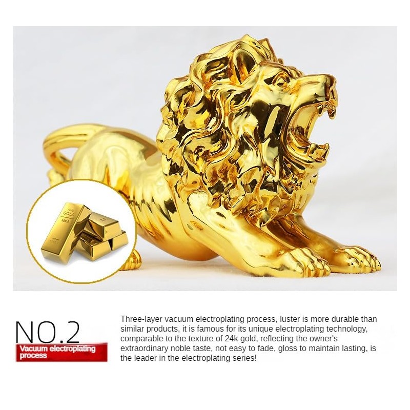 BNTR Lion Car Ornament Stocking Stuffers Cool Creative Electroplate Lion