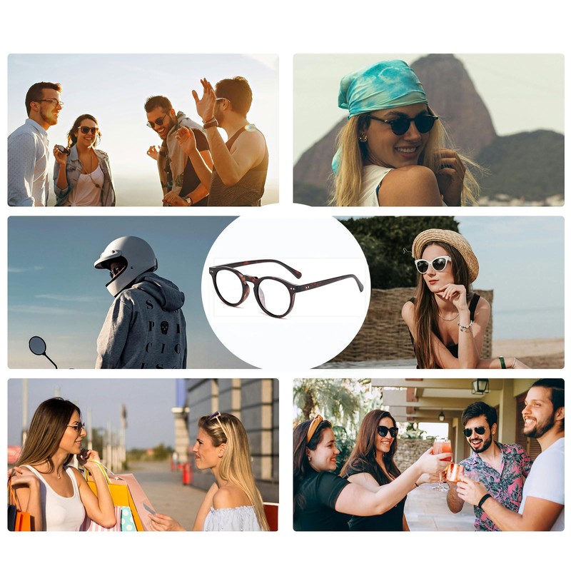 YAMEIZE Blaulicht Blockierende Brille für Damen - Herren Kleine Runde