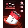 PKNOVA 9V Batteries Carbon 9 Volt Battery for Smoke Detector