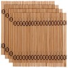 BambooMN Premium Bamboo Matchstick Coasters - 4.25" x 4.25" -