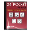 24 Pocket Bound Presentation Book, Black with Clear View Front