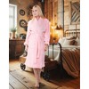 Alexander Del Rossa Fluffy Robe, Women's Fuzzy Pink Rose Quartz