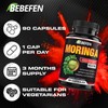 Organic Moringa Leaf Powder Capsules 8650mg - Plus Ashwagandha, Maca,