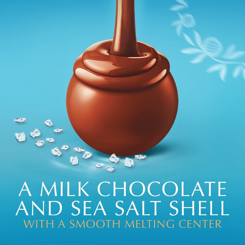 Lindt LINDOR Sea Salt Milk Chocolate Truffles, Milk Chocolate Candy