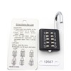 ZENG 10-Button Combination Padlock – Pre-Set 5-Digit Unchangeable Code, Hardened