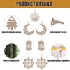 Ramadan Decorations, Wooden Pendant Eid Ramadan Decorations for Home, Ramadan