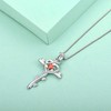 STARCHENIE Rose Cross Necklace 925 Sterling Silver Heart Crucifix Pendant