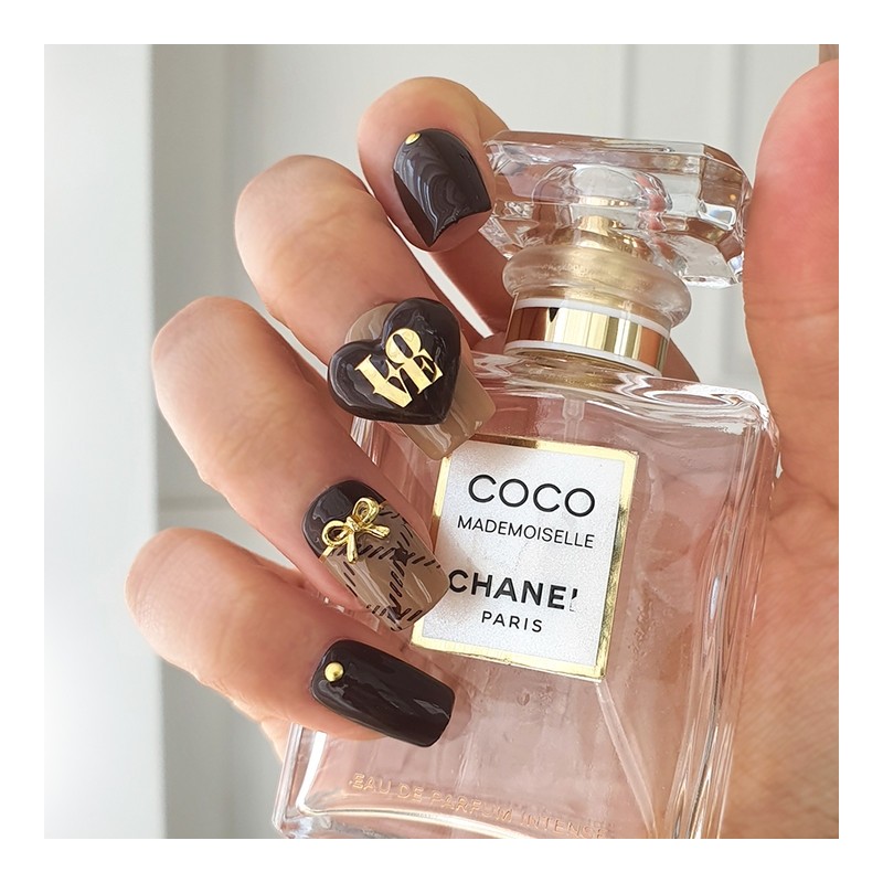 Brown Bear Handmade Nail Tips - Ballerina M / 브라운
