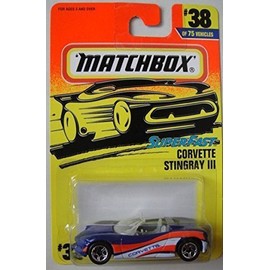 Matchbox Super Fast Blue Corvette Stingray III #38