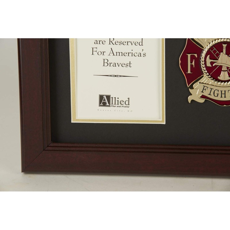 Allied Frame US Firefighter Medallion Double Picture Frame - Two
