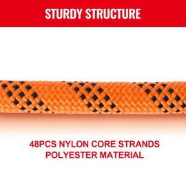 Happybuy Polyester Rope 7/16" x 200', Heavy-Duty Load and Pulling Rope, 8400 lbs Breaking Strength, Durable for Outdoor Use