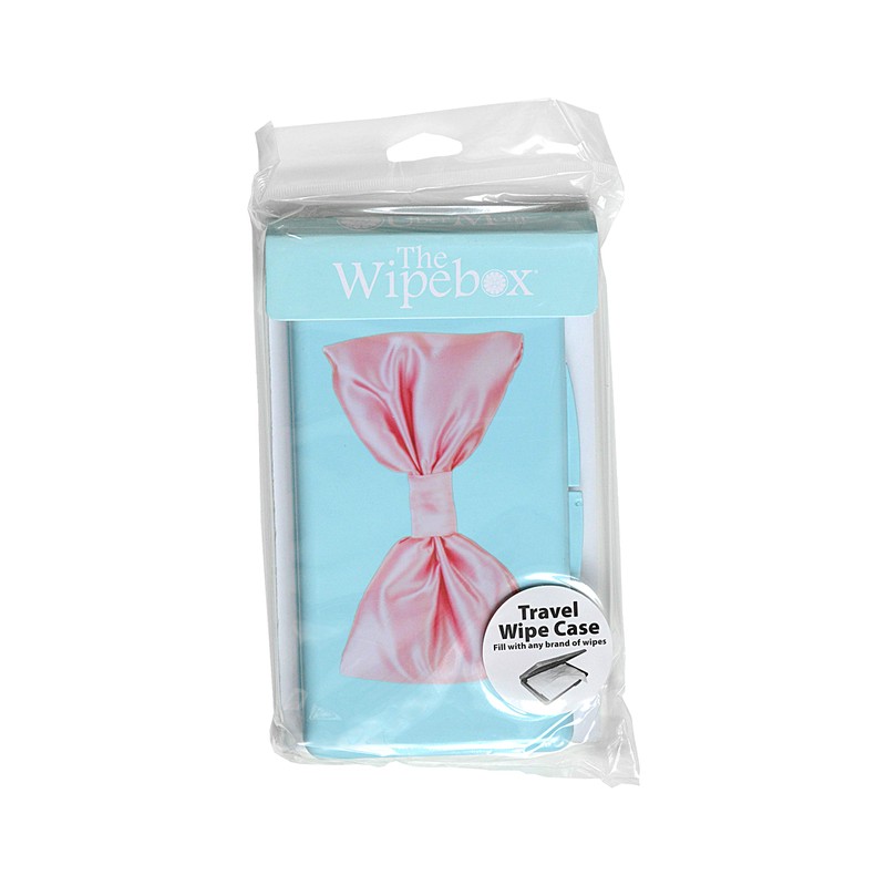 Uber Mom Wipebox, Aqua Bow