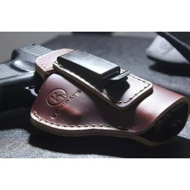 Kosibate IWB CONCEALED CARRY Leather Gun Holster for WALTHER PPK & PPK/S - BLACK