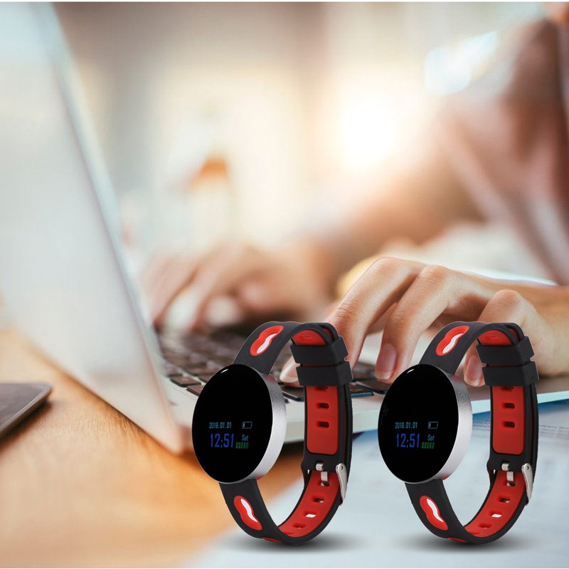 Smart Bracelet Wristband Waterproof Fitness Sleep Heart Rate Recorder (Black