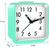 AMIR Analog Alarm Clock, Silent Non Ticking Small Clock, Travel