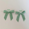 Micomon 50pcs 2-1/2" Vanilla Green Satin Ribbon Bows with Twist