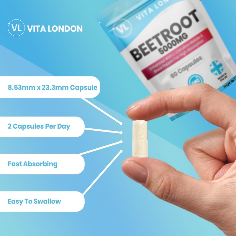 Beetroot Capsules Complex 5000mg High Strength | L-Citrulline Malate &