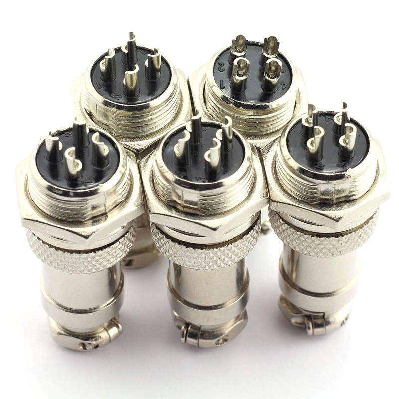 DGZZI 5Pairs GX16 4Pin Male Female Circular Aviation Connector Plug