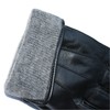 Jasmine Silk Mens Lambskin Leather Cashmere Lined Gloves BLACK (Small)