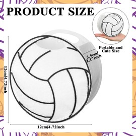 Shinylin 12 Pcs Sport Party Favor Bags 4.72'' Small Soccer Baseball Football Volleyball Felt Bags Sport Themed Party Goody Candy Bags for Sports Theme Party Favors Birthday Stuff(Volleyball)