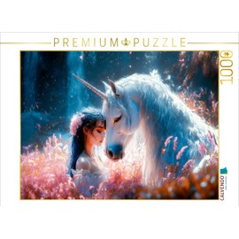 CALVENDO Puzzle The Girl and her Magical Unicorn | Size