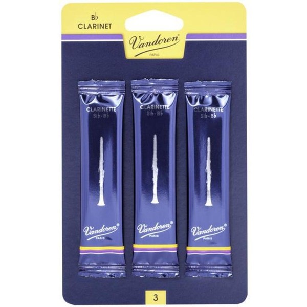 VANDOREN Clarinet Bb 2 Traditional (3 Pack) Reeds (CR1023)